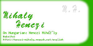 mihaly henczi business card